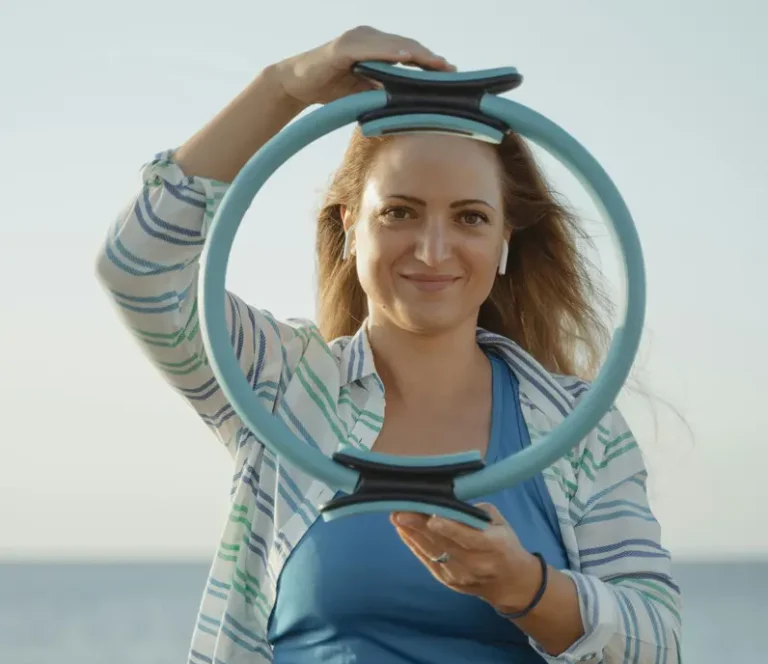 cours avec le cercle Pilates